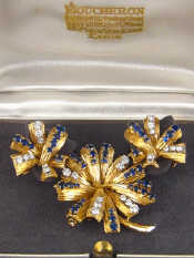 Appraisal: Boucheron A fine carat gold diamond and sapphire suite of