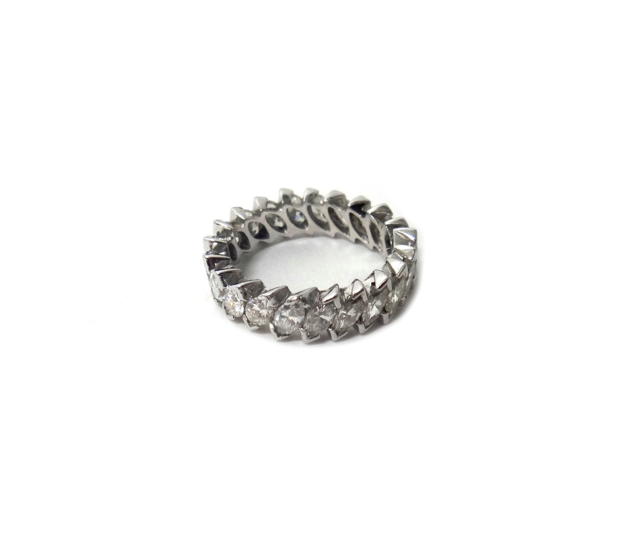 Appraisal: A diamond set full eternity ring mounted with twenty-one marquise