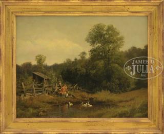 Appraisal: HERMANN OTTOMAR HERZOG German American - FIGURE AND COWS IN