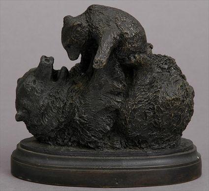 Appraisal: ANNA VAUGHN HYATT HUNTINGTON - MOTHER BEAR PLAYING WITH CUB