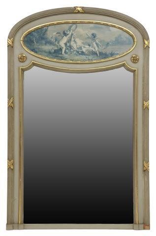 Appraisal: French Louis XVI style trumeau mirror Meubles Hugnet Faubourg St