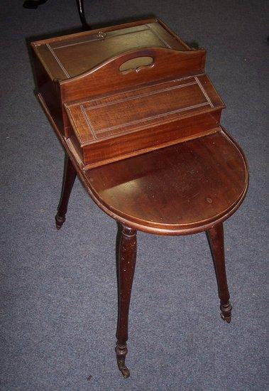 Appraisal: A late th Century mahogany work table the pierced carrying