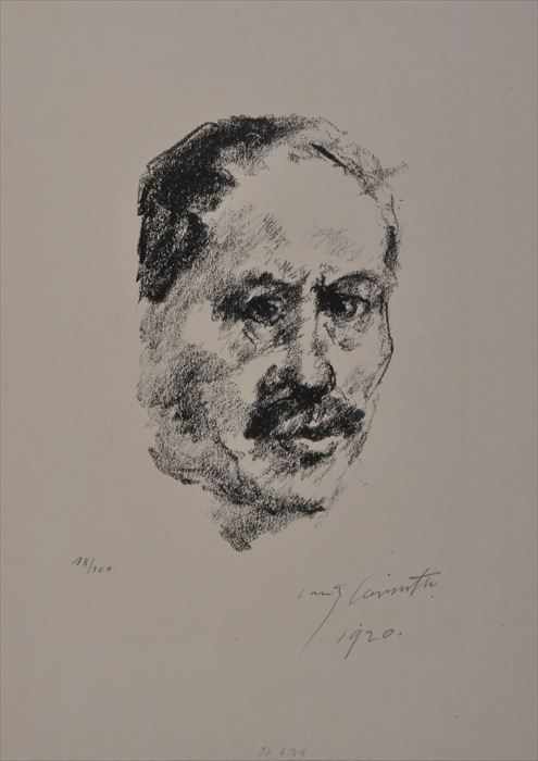 Appraisal: LOVIS CORINTH - SELF PORTRAIT Lithograph dated and numbered together