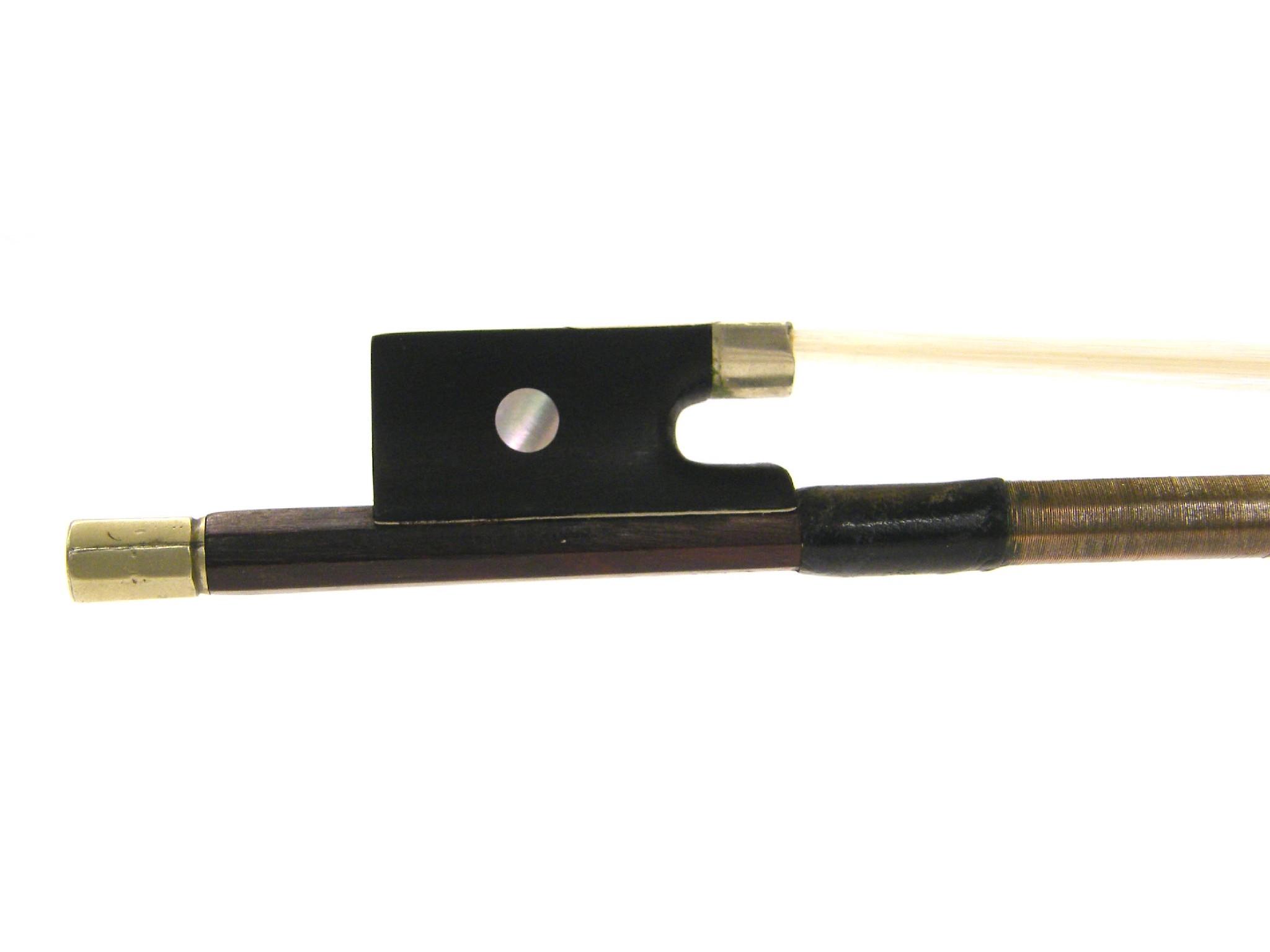 Appraisal: Nickel mounted violin bow indistinctly stamped V Fetique the stick