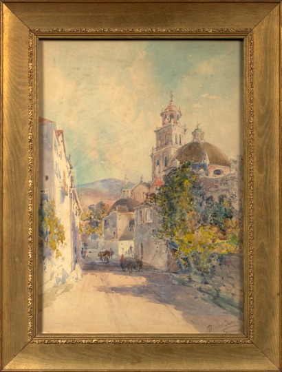 Appraisal: Prosper Louis Senat American - Cuernavaca watercolor sight x signed