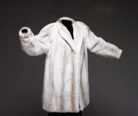 Appraisal: WHITE MINK COAT White mink driving coat by Harry Yagoda