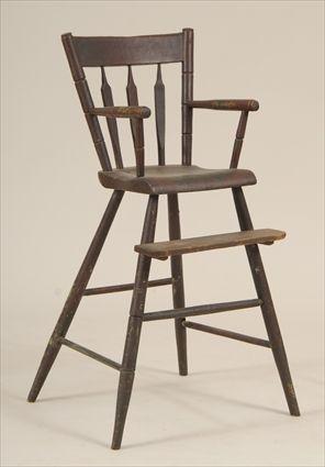 Appraisal: American Arrow-Back Child's High Chair x in