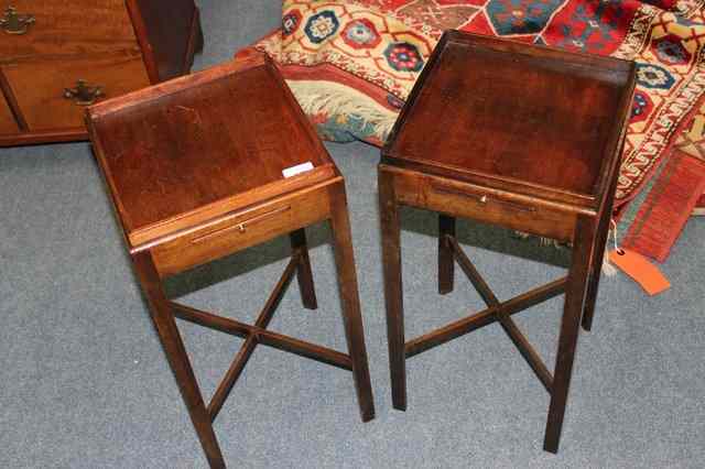 Appraisal: A PAIR OF EARLY TH CENTURY MAHOGANY TRAY TOPPED OCCASIONAL