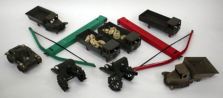 Appraisal: A GROUP OF VARIOUS TIN TOYS to include three Tri-ang