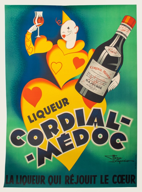 Appraisal: HENRI LEMONNIER LIQUEUR CORDIAL-MEDOC POSTER Henri Lemonnier French XX lithograph