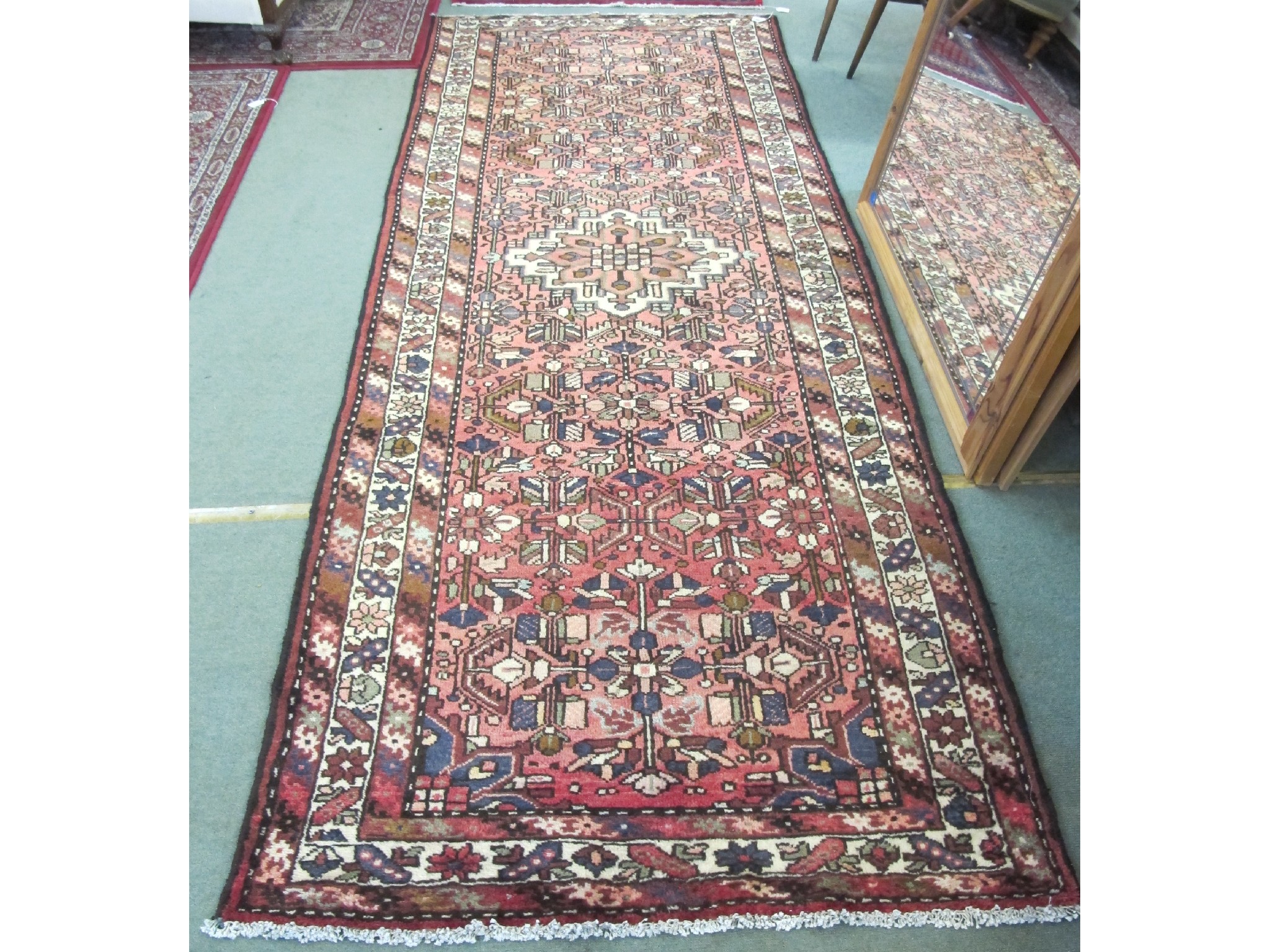 Appraisal: A Persian Hamadan rug red and cream x cm