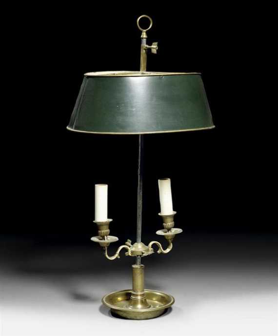 Appraisal: TABLE LAMP KNOWN AS A LAMPE BOUILLOTTE Louis XVI style