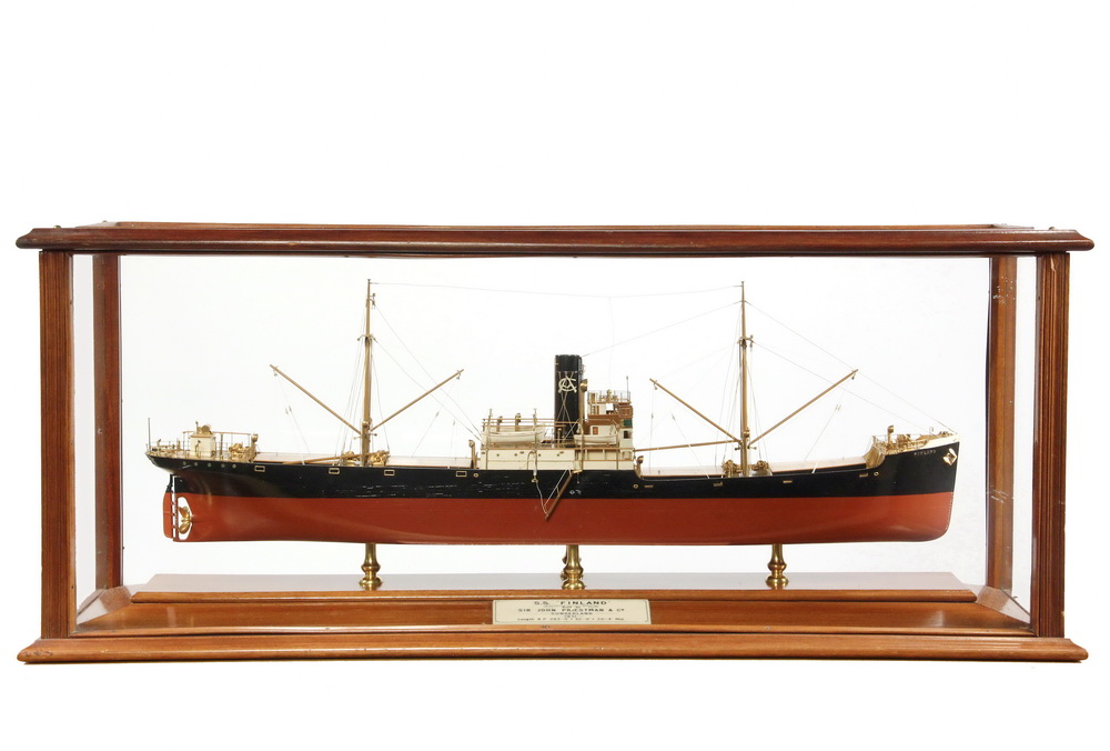 Appraisal: CASED SHIP MODEL - Fully Finished Builder's Model of SS