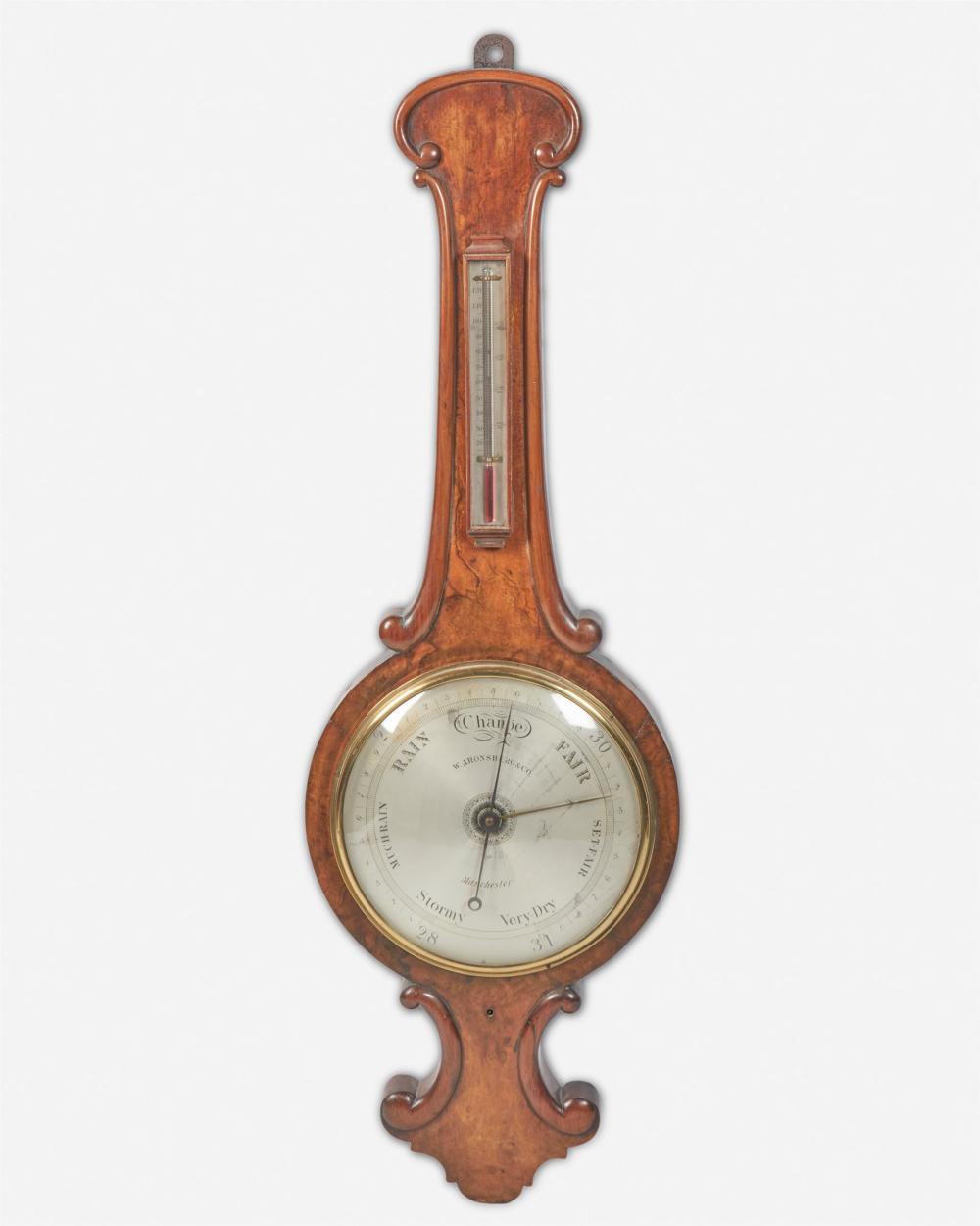 Appraisal: An English barometer Late th early th Century Dial signed