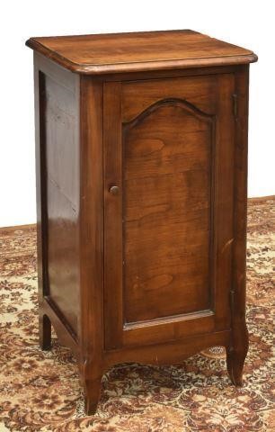 Appraisal: French Louis XV style fruitwood nightstand th c having rounded