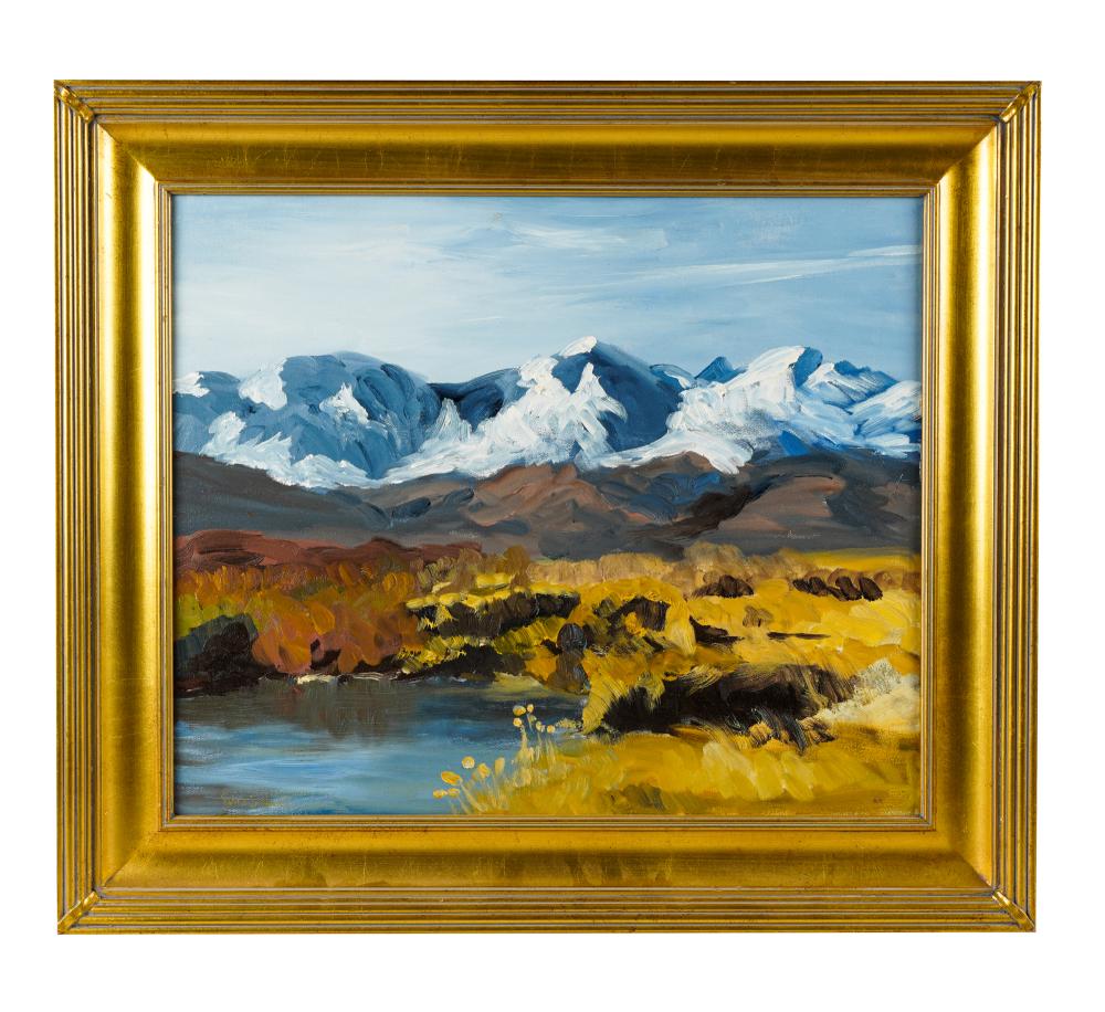 Appraisal: ROBERT S HALL ON THE OWENS RIVER oil on canvas