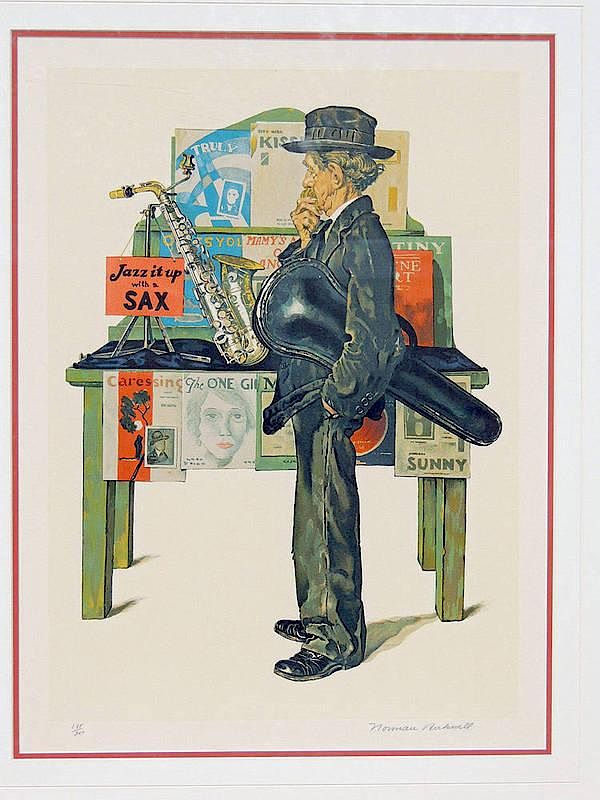 Appraisal: Norman Rockwell Lithograph Norman Rockwell Lithograph Jazz it Up Saturday