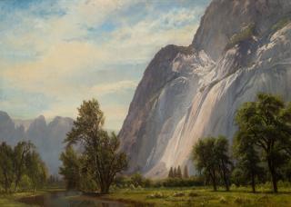 Appraisal: ALBERT BIERSTADT - Yosemite Valley Looking toward Cathedral Rocks oil