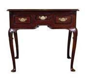 Appraisal: A George II Irish mahogany lowboy circa the rectangular moulded