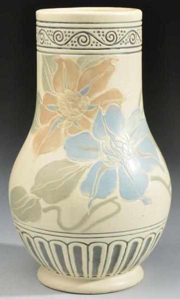 Appraisal: Weller Xenia Vase Description Rare color with beautiful floral decoration