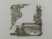 Appraisal: A pair of Russian silver mounts from a blotter or