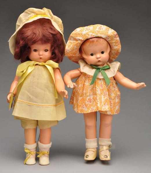 Appraisal: Lot of Effanbee Composition Dolls Description Very rare Patricia with