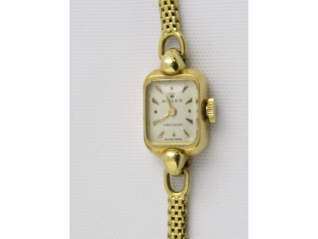 Appraisal: A 's Rolex ct gold Lady's 'Precision' Wristwatch the white