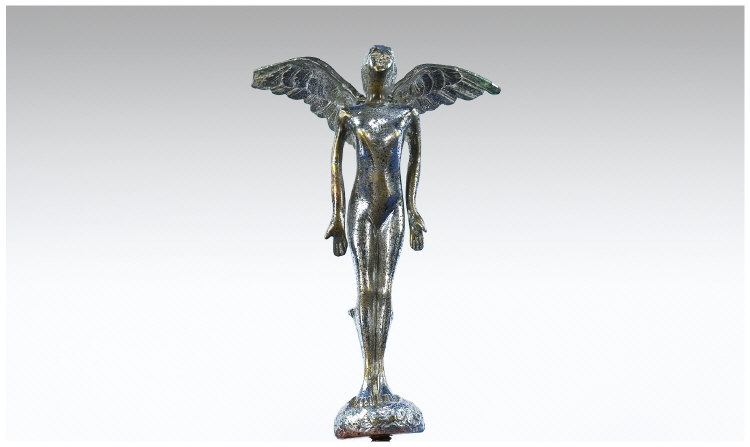 Appraisal: Chrome Car Mascot In The Form Of A Winged Lady