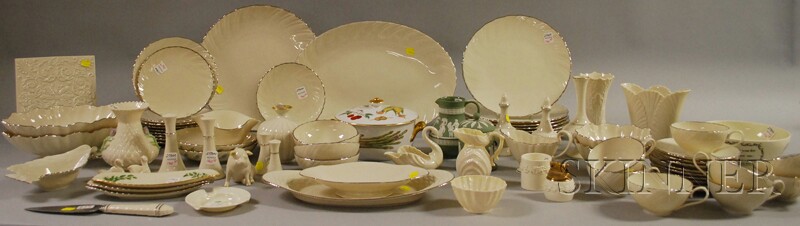 Appraisal: Approximately Eighty-five Pieces of Lenox Belleek and Wedgwood Porcelain and