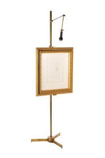 Appraisal: Angelo Lelli for Arredoluce Brass Easel Lamp Angelo Lelli Italian