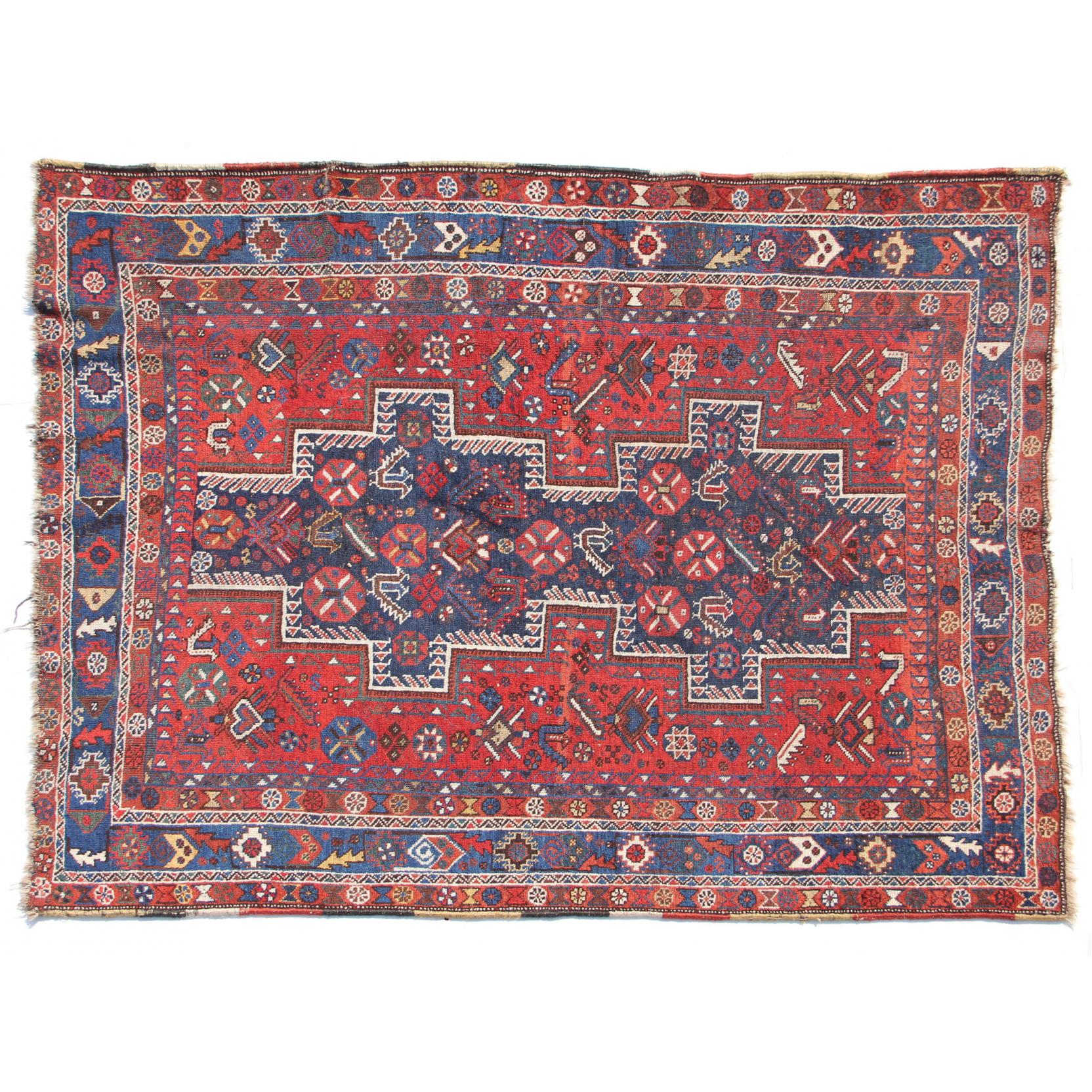 Appraisal: Persian Tribal Area Rug circa probably Afshar wood foundation the