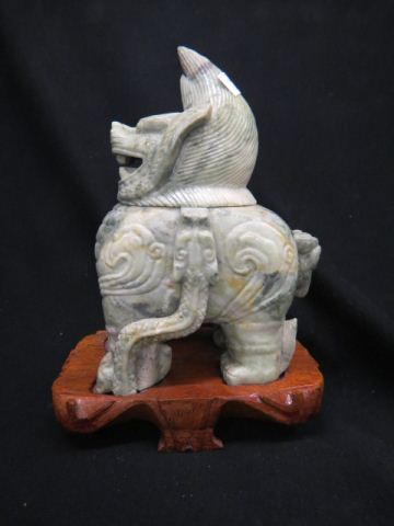 Appraisal: Chinese Carved Jade Figurine of a Seated Foo Dog tall