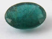 Appraisal: A loose polished emerald approx ct x x mm deep