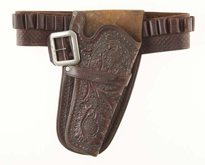 Appraisal: BRINGHAM PATENT CARTRIDGE BELT WITH SHELTON-PAYNE SGL LOOP HOLSTER Belt