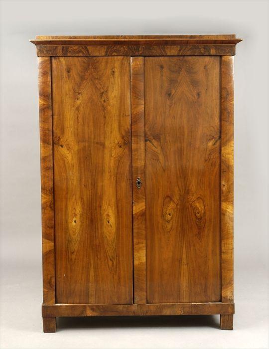 Appraisal: Biedermeier Figured Walnut Armoire x x in