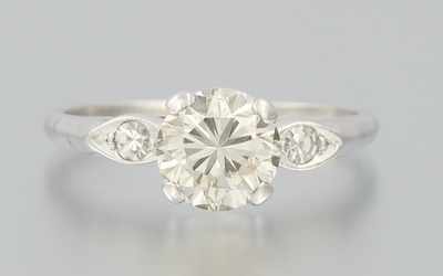 Appraisal: A Ladies' Diamond Engagement Ring k white gold ring set