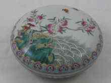 Appraisal: A Chinese porcelain famille verte ink pot and cover painted