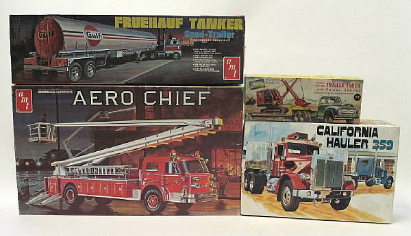 Appraisal: Model truck kits Lot includes various unassembled plastic kits by