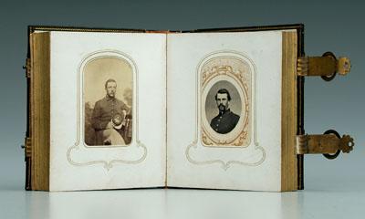 Appraisal: Civil War photo album albumen cartes de visites of Union