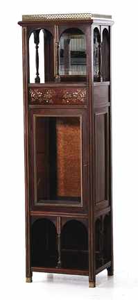 Appraisal: Aesthetic Movement inlaid rosewood side cabinet school of Herter Brothers