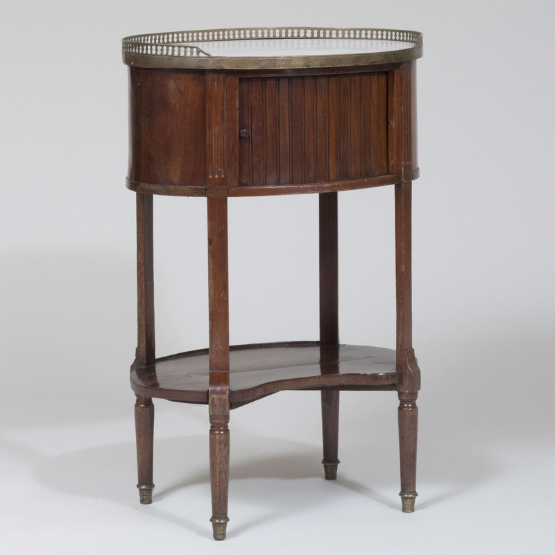 Appraisal: LOUIS XVI PROVINCIAL MAHOGANY TABLE EN CHIFFONI RE x x