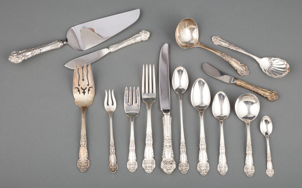 Appraisal: American Sterling Silver Partial Flatware Service Reed Barton French Renaissance