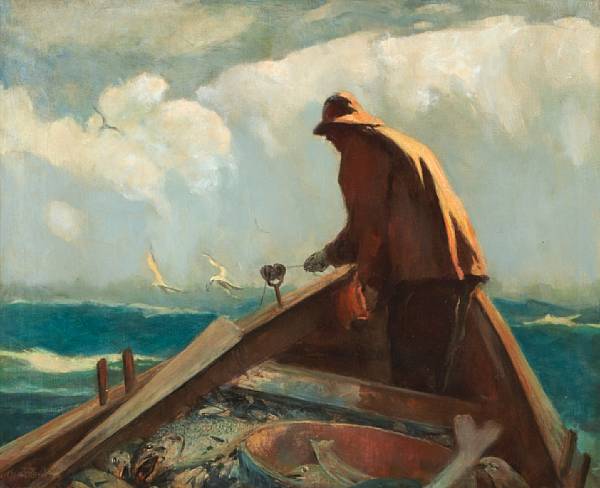 Appraisal: Gordon H Grant American - Fisherman at Sea signed 'Gordon