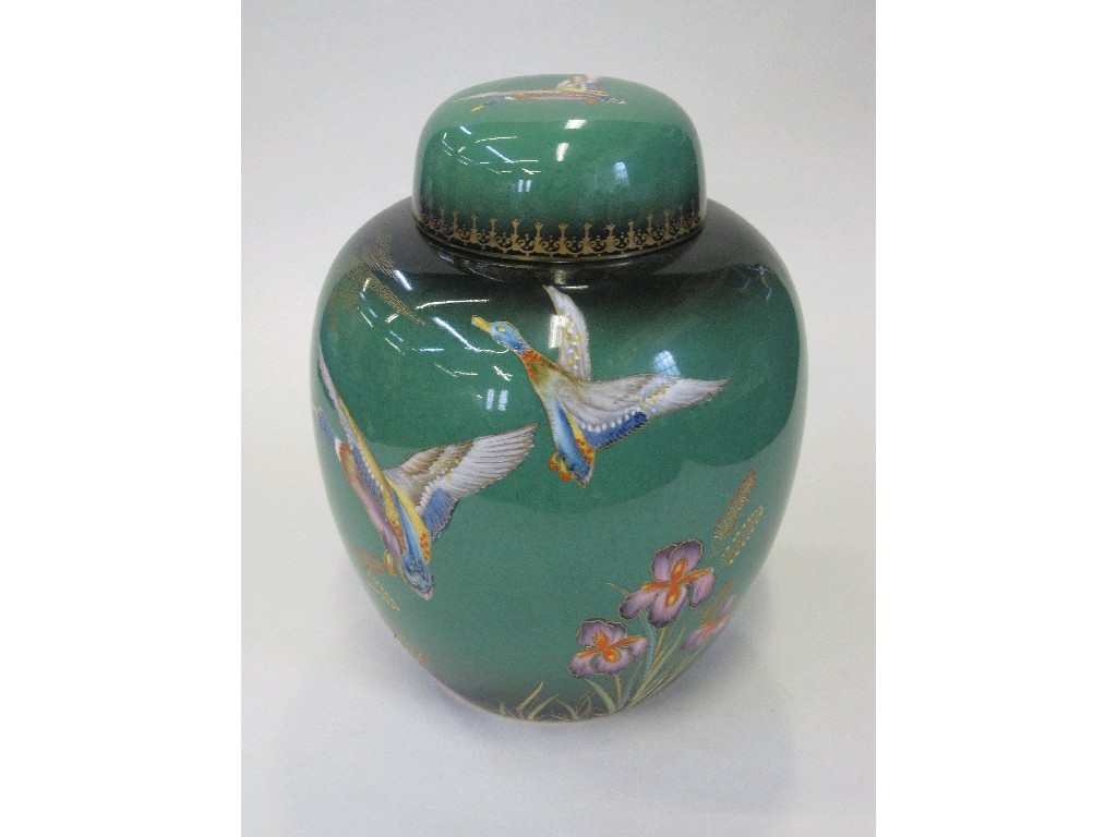 Appraisal: Carlton Ware Vert Royale 'Flying Ducks' ginger jar and cover