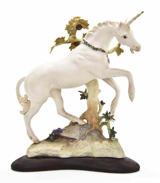 Appraisal: A Cybis Porcelain Figure depicting a unicorn standing before an