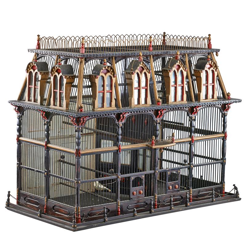 Appraisal: VICTORIAN PAINTED BIRDCAGE Condition Report