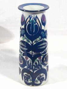 Appraisal: A Danish ceramic vase decorated with abstract floral design circa