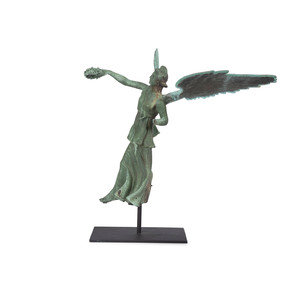 Appraisal: A Cast Bronze Figural Finial of an Angel Height inches