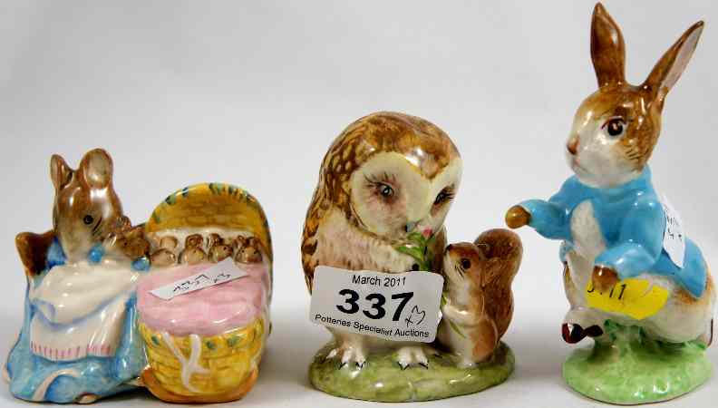 Appraisal: Beswick Beatrix Potter Figures Hunca Munca BP b underglaze chip