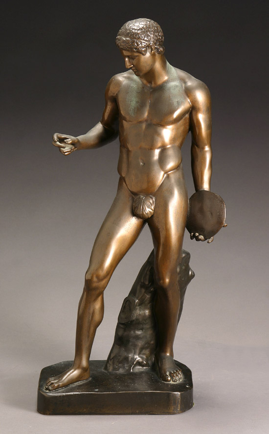 Appraisal: Bronze Figure of a Discus Thrower After the Antique th